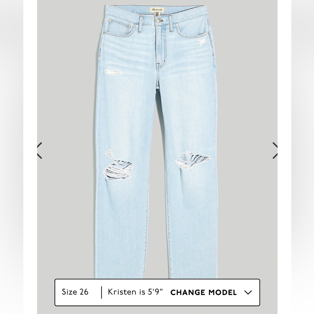 NWOT Madewell distressed The Slouchy Boy jean 16W